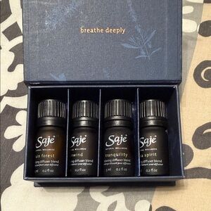 Saje Skincare Essential Oil Set - Black and Blue